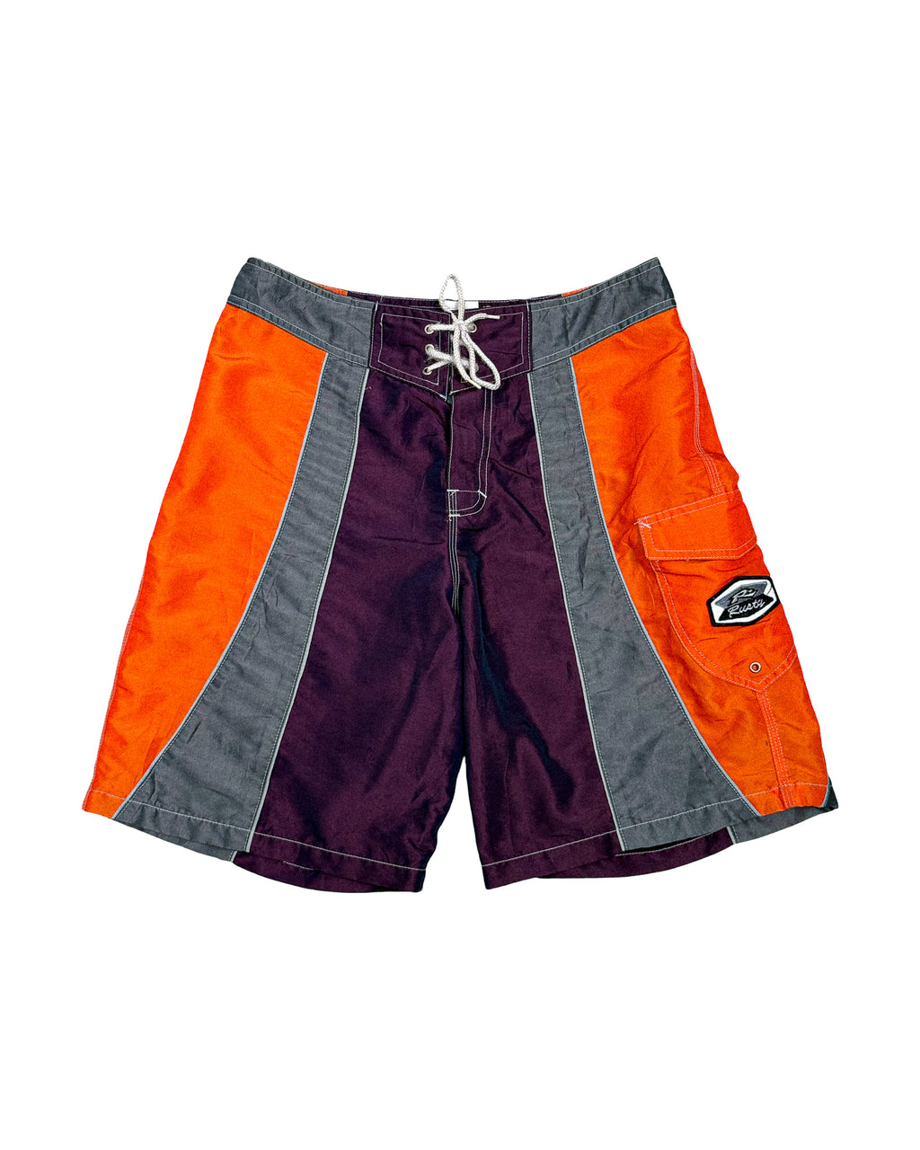 1990'S RUSTY THREE-TONE BOARD SHORTS - 32