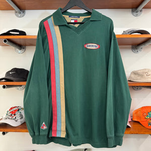 1990'S TOMMY HILFIGER BOARDSPORTS LONG SLEEVE POLO SHIRT - L/XL