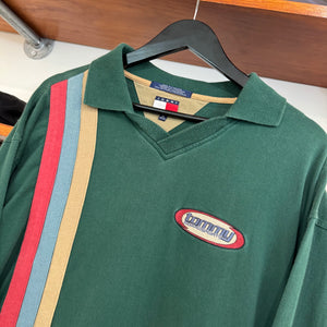 1990'S TOMMY HILFIGER BOARDSPORTS LONG SLEEVE POLO SHIRT - L/XL