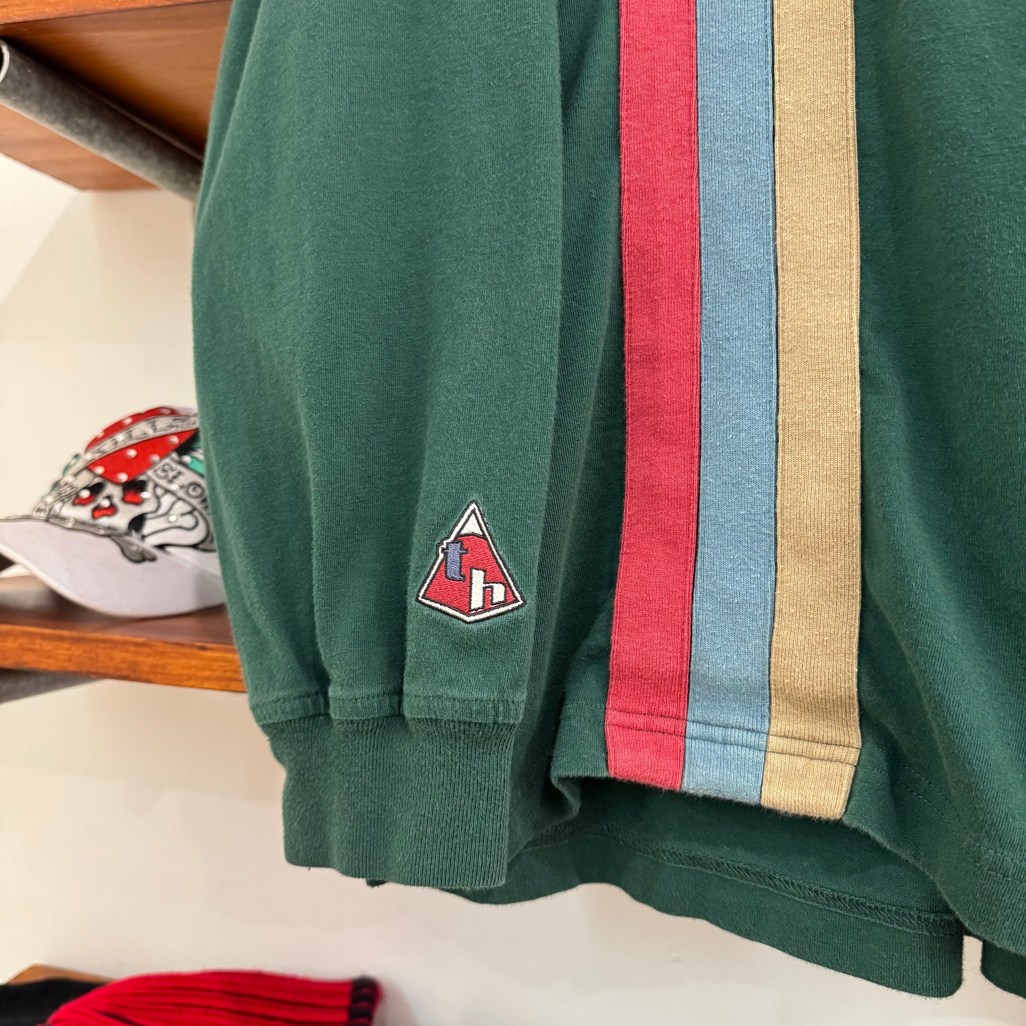 1990'S TOMMY HILFIGER BOARDSPORTS LONG SLEEVE POLO SHIRT - L/XL