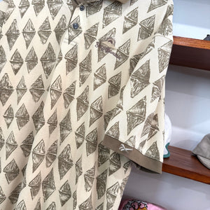 1990'S REEBOK GOLF ALL OVER PRINT POLO SHIRT - L