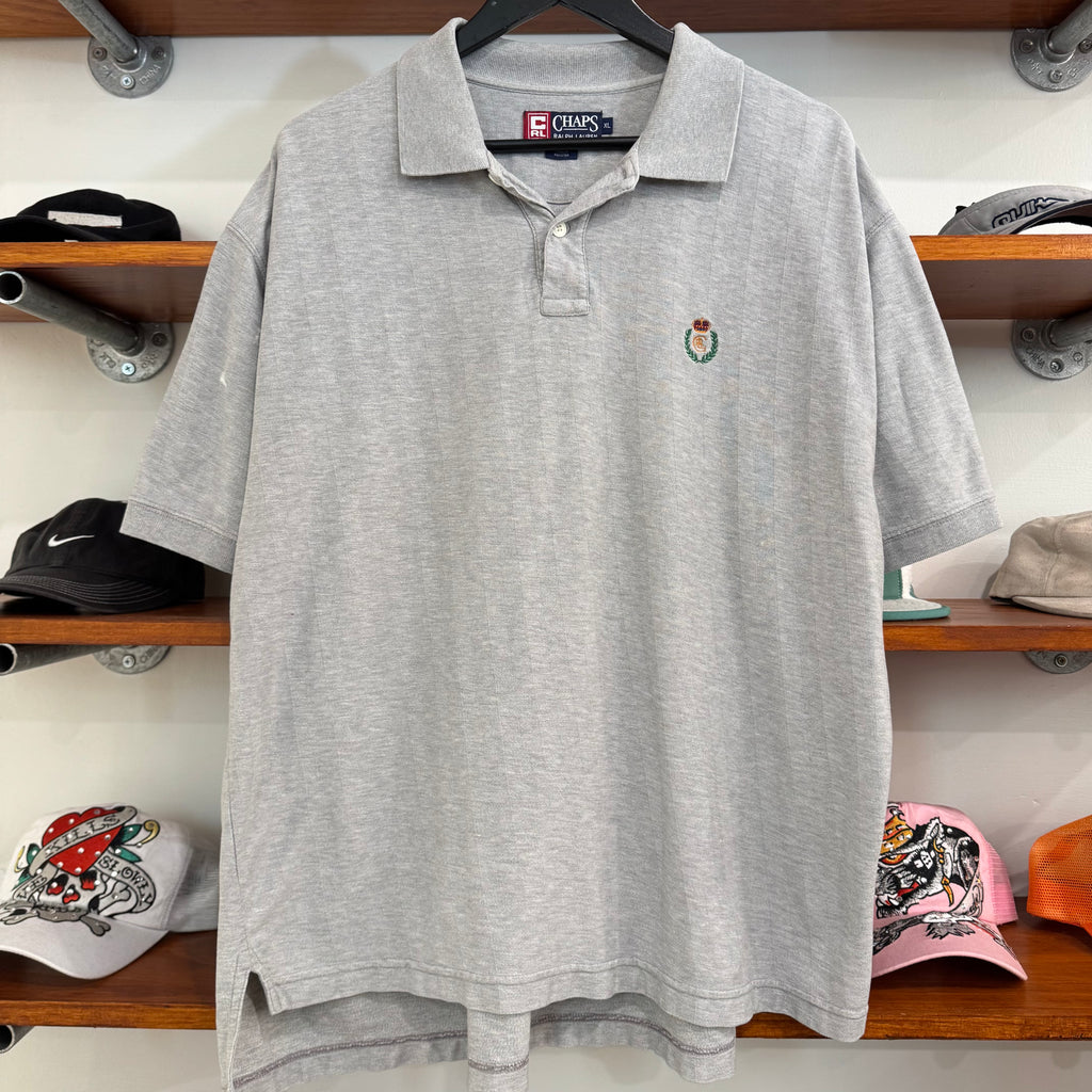 1990'S CHAPS RALPH LAUREN CREST POLO SHIRT - L