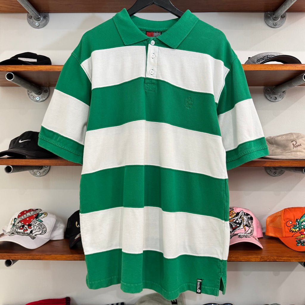 2000'S SOUTH POLE STRIPED POLO SHIRT - L/XL
