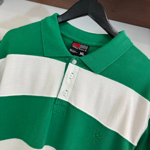2000'S SOUTH POLE STRIPED POLO SHIRT - L/XL