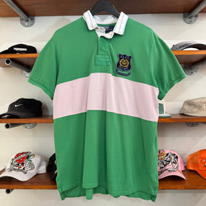 1990'S POLO RALPH LAUREN CREST POLO SHIRT - L