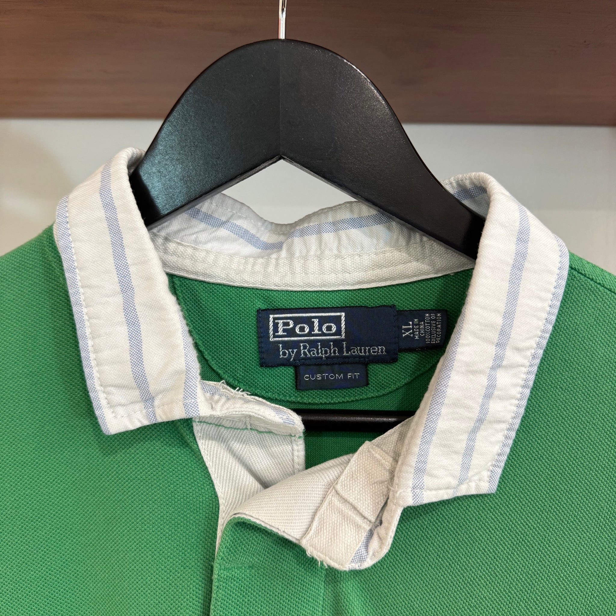 1990'S POLO RALPH LAUREN CREST POLO SHIRT - L