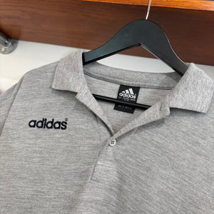 1990'S ADIDAS SPELLOUT EMBROIDERED POLO SHIRT - L/XL