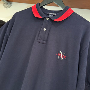 2000'S NAUTICA EMBROIDERED POLO SHIRT - L
