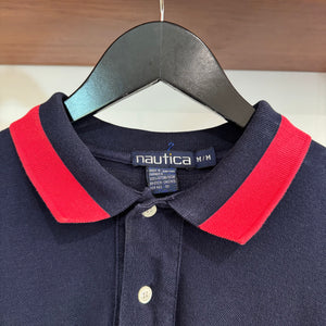 2000'S NAUTICA EMBROIDERED POLO SHIRT - L