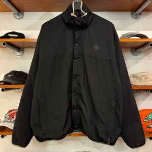 1990'S STUSSY FITNESS REVERSIBLE FLEECE JACKET - XL