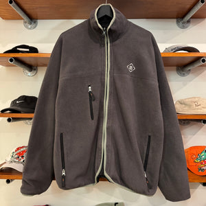 1990'S STUSSY FITNESS REVERSIBLE FLEECE JACKET - XL