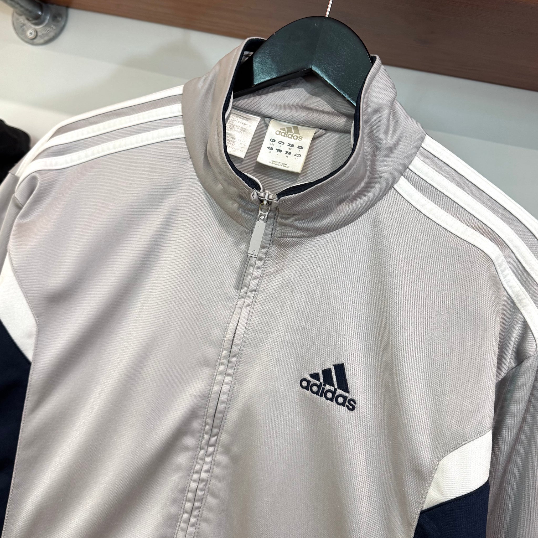 2004 ADIDAS TWO-TONE SATIN JACKET - M