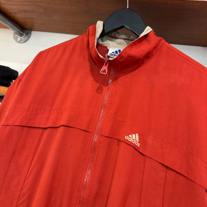 2001 ADIDAS EMBROIDERED PIN-STRIPED JACKET - L