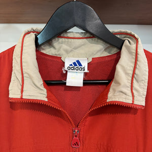 2001 ADIDAS EMBROIDERED PIN-STRIPED JACKET - L