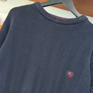 1990'S CHAPS RALPH LAUREN CREST KNIT SWEATER - L