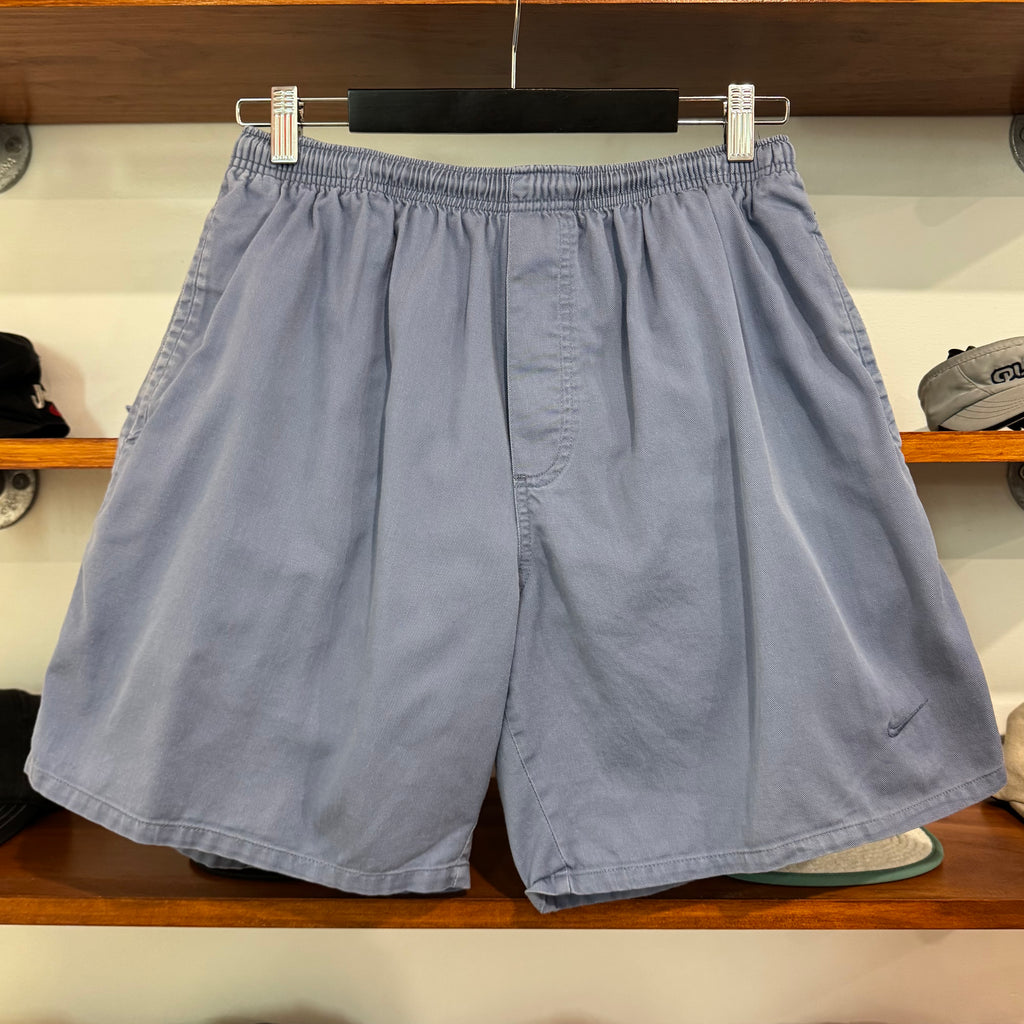 1990'S NIKE SWOOSH EMBROIDERED SHORTS - 26