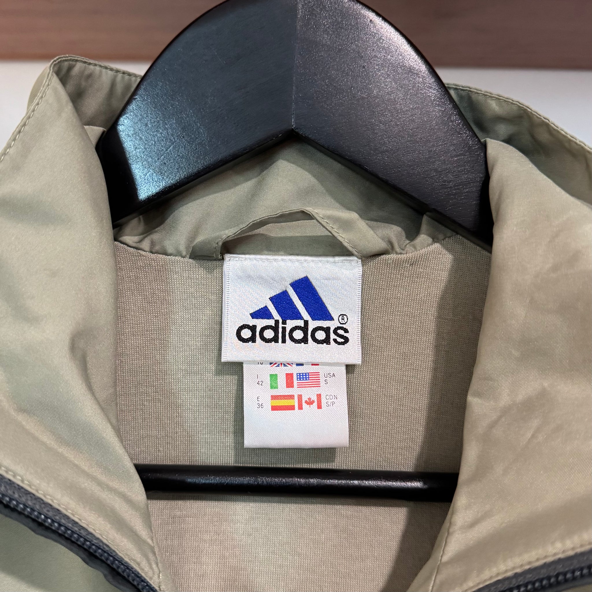 2001 ADIDAS EMBROIDERED COTTON LINED JACKET - S/M