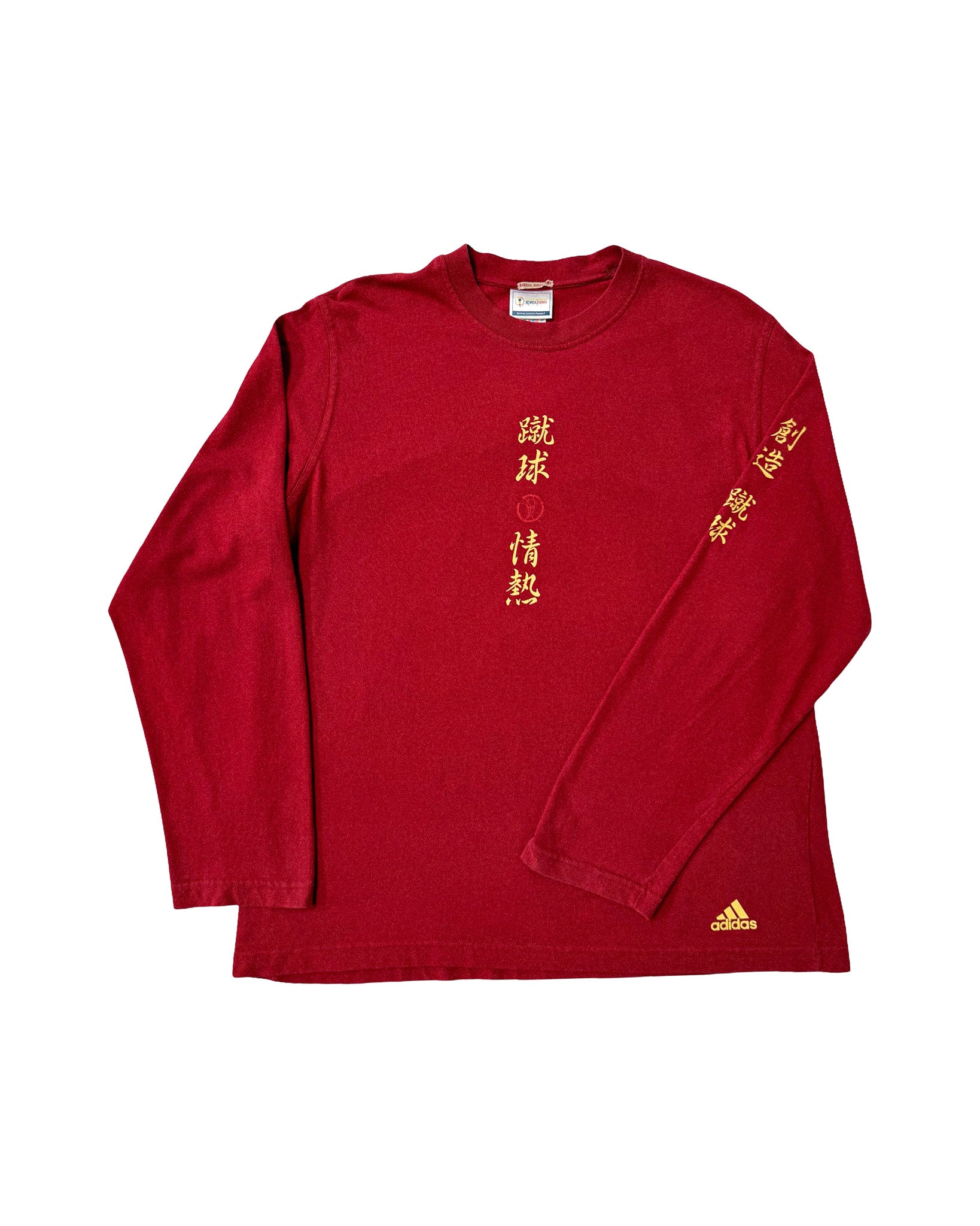 2001 ADIDAS KOREA RUGBY LONG SLEEVE TEE - L/XL