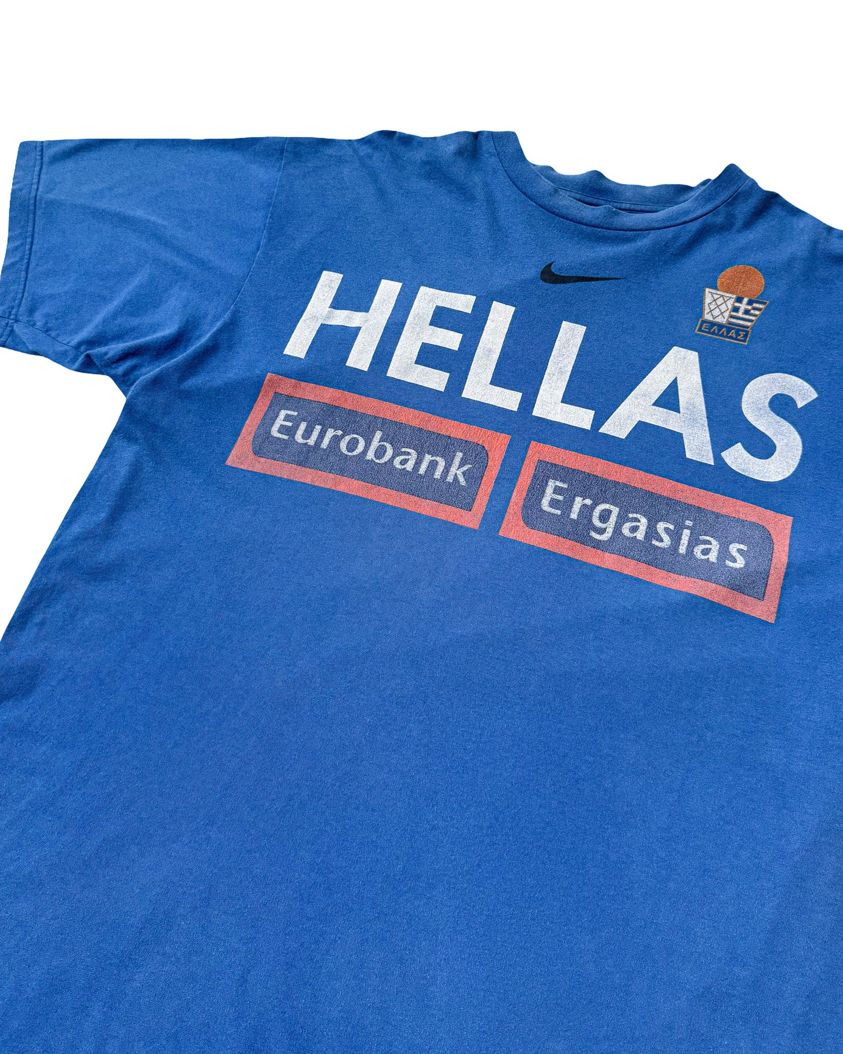 1990'S NIKE 'HELLAS' BASKETBALL TEE - XL