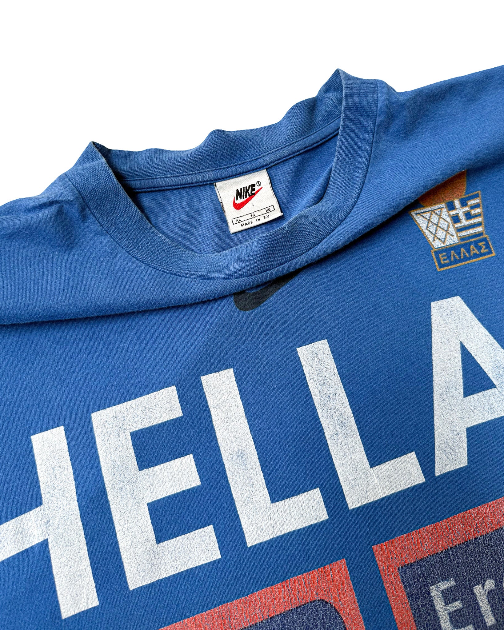 1990'S NIKE 'HELLAS' BASKETBALL TEE - XL