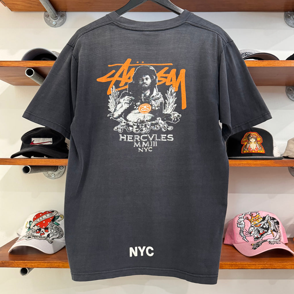 1990'S STUSSY 'HERCVLES NYC' GRAPHIC TEE - M
