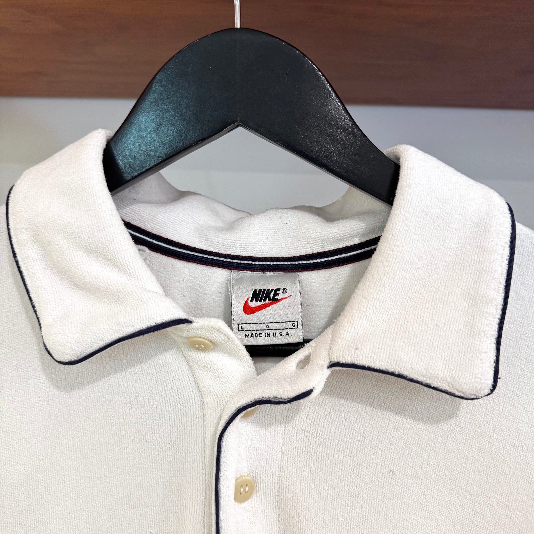 1990'S NIKE CHALLENGE COURT TOWEL POLO SHIRT - L