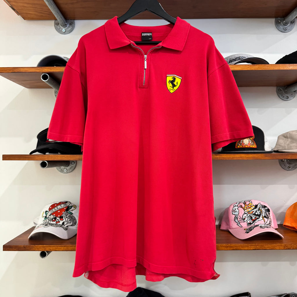 2000'S FERRARI EMBROIDERED POLO SHIRT - XL