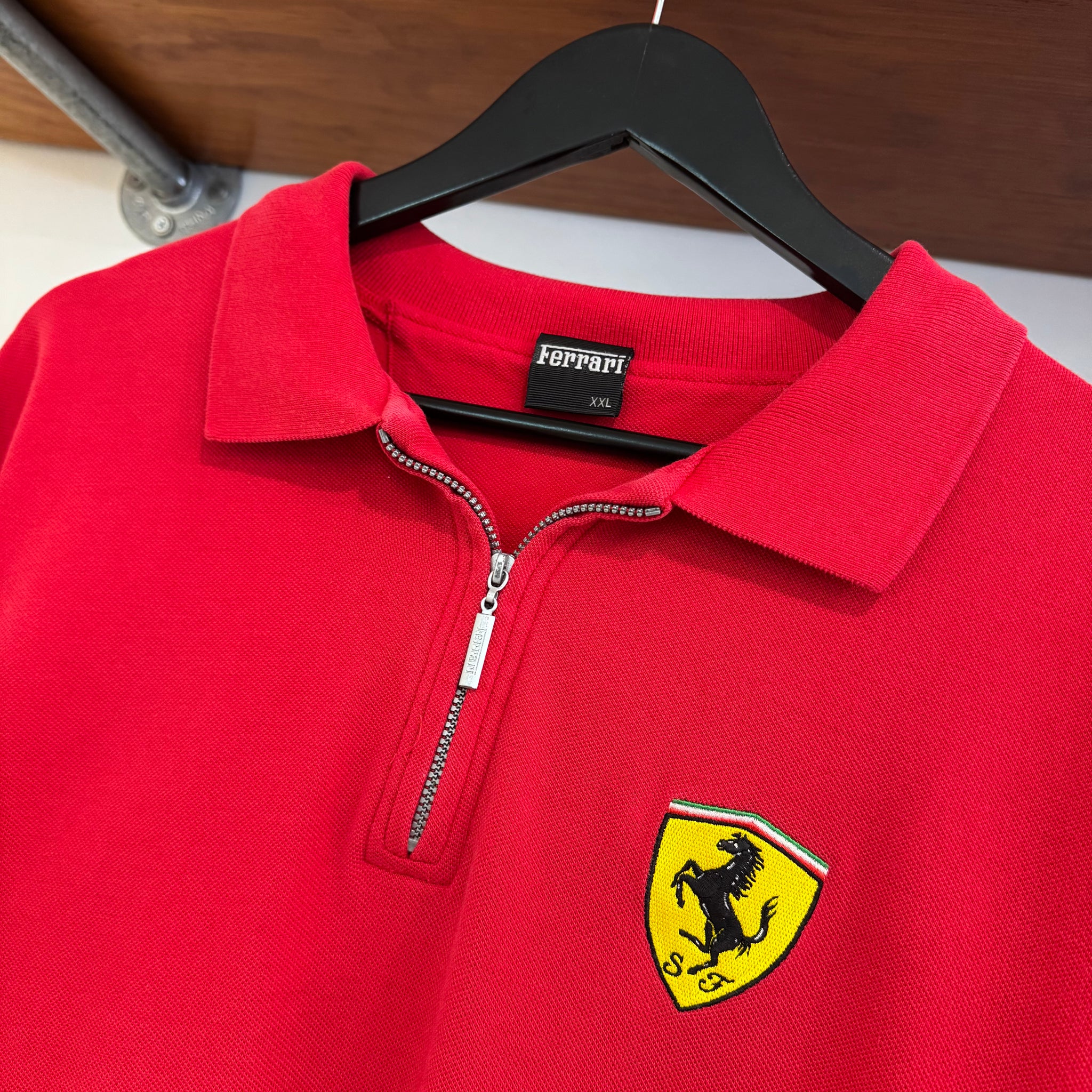 2000'S FERRARI EMBROIDERED POLO SHIRT - XL