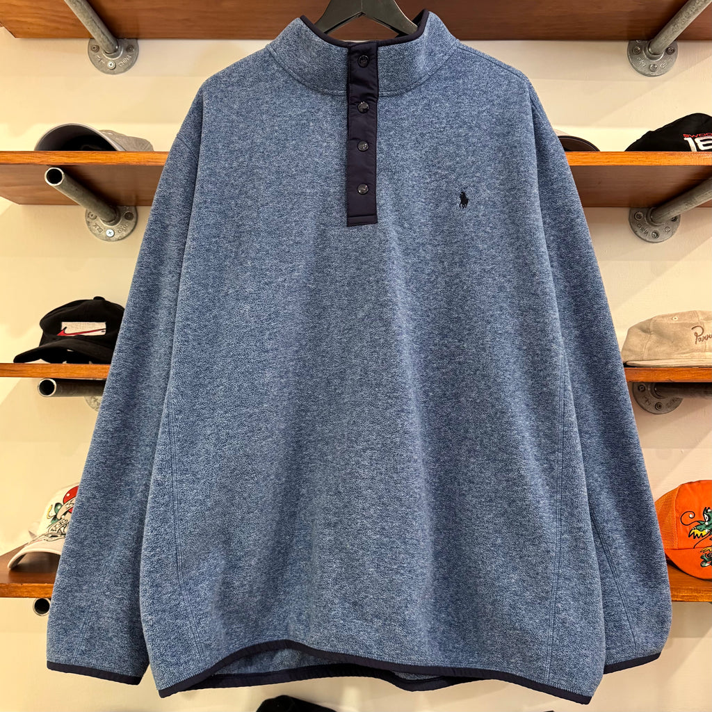 2010'S POLO RALPH LAUREN 1/4 BUTTON-UP FLEECE  - XXL