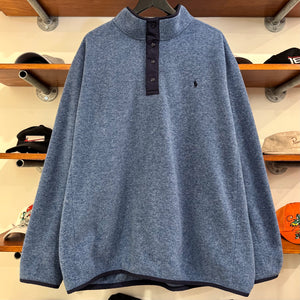 2010'S POLO RALPH LAUREN 1/4 BUTTON-UP FLEECE  - XXL
