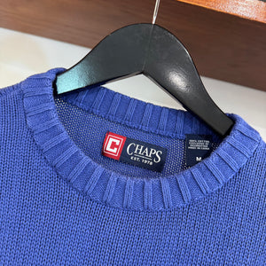 2000'S CHAPS CREST KNIT SWEATER - M