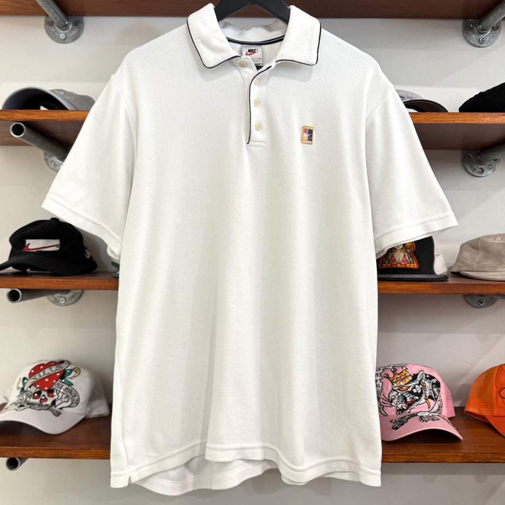 1990'S NIKE CHALLENGE COURT TOWEL POLO SHIRT - L