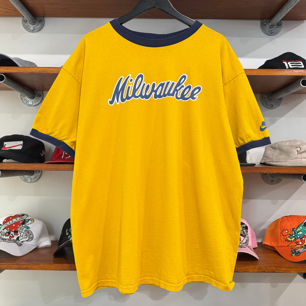 1990'S NIKE MILWAUKEE TRIM TEE - XL