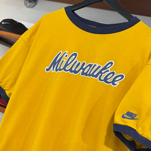 1990'S NIKE MILWAUKEE TRIM TEE - XL