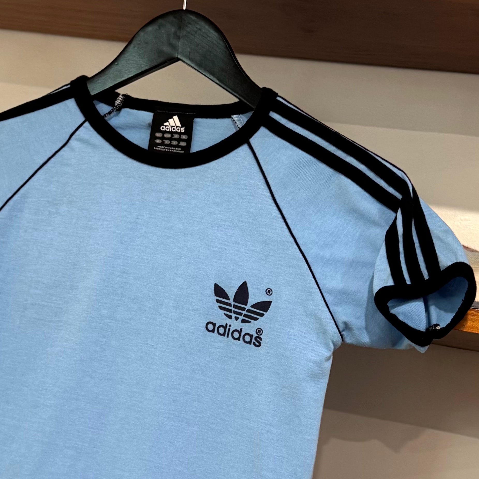 2000'S WMNS ADIDAS TREFOIL 3-STRIPE BABY TEE - XS