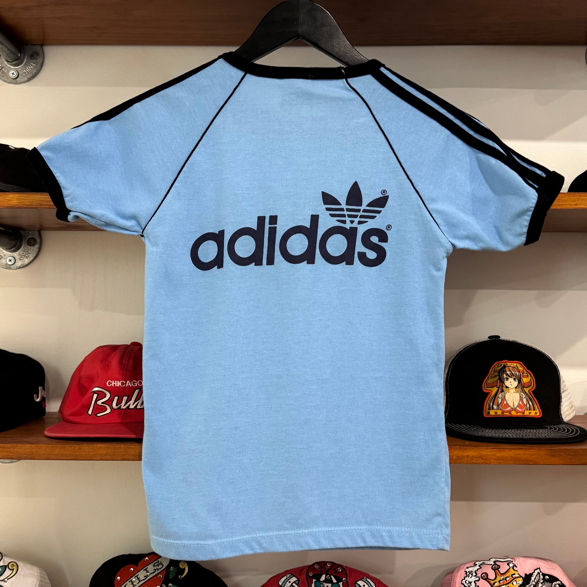 2000'S WMNS ADIDAS TREFOIL 3-STRIPE BABY TEE - XS