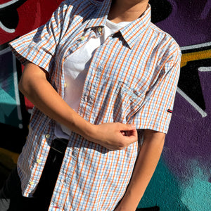 2000'S FUBU CHECKERED BUTTON-UP - M