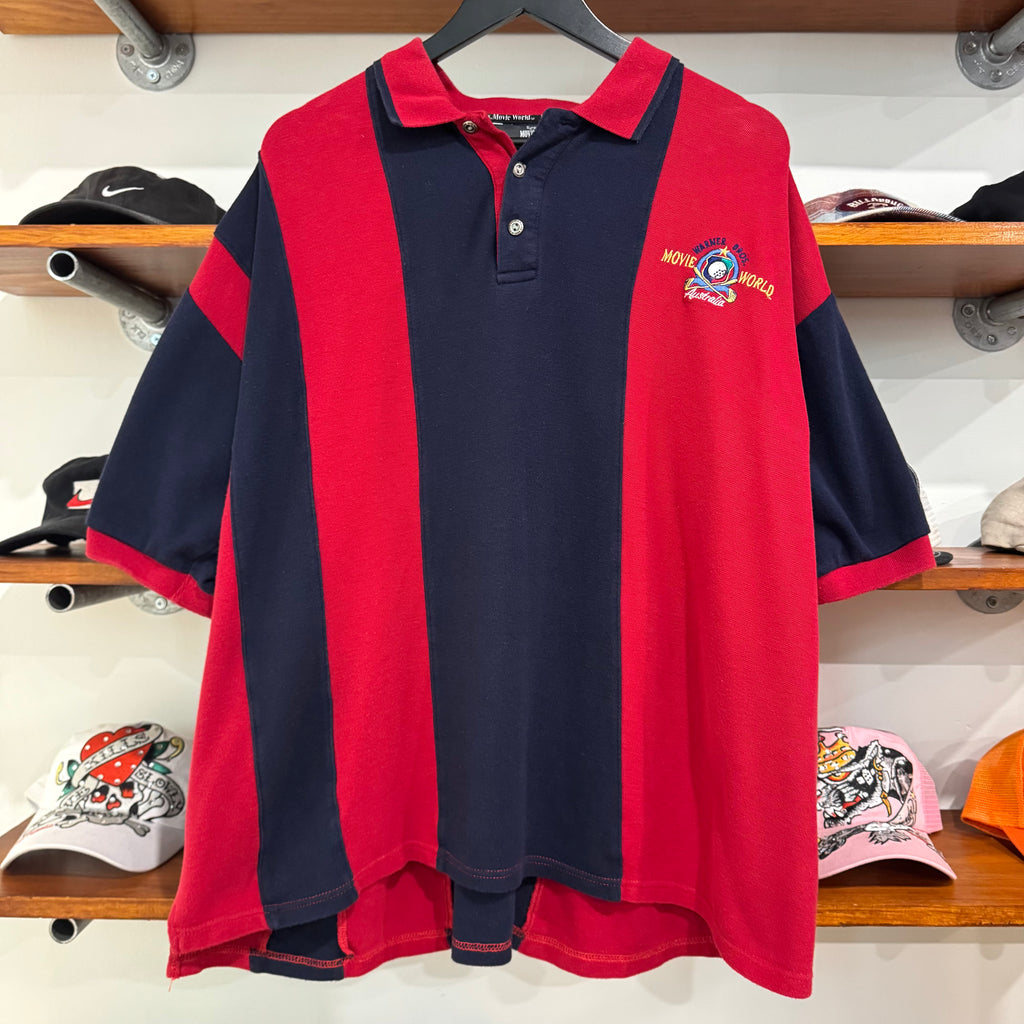 2000'S WARNER BROS MOVIE WORLD GOLF POLO SHIRT - XXL