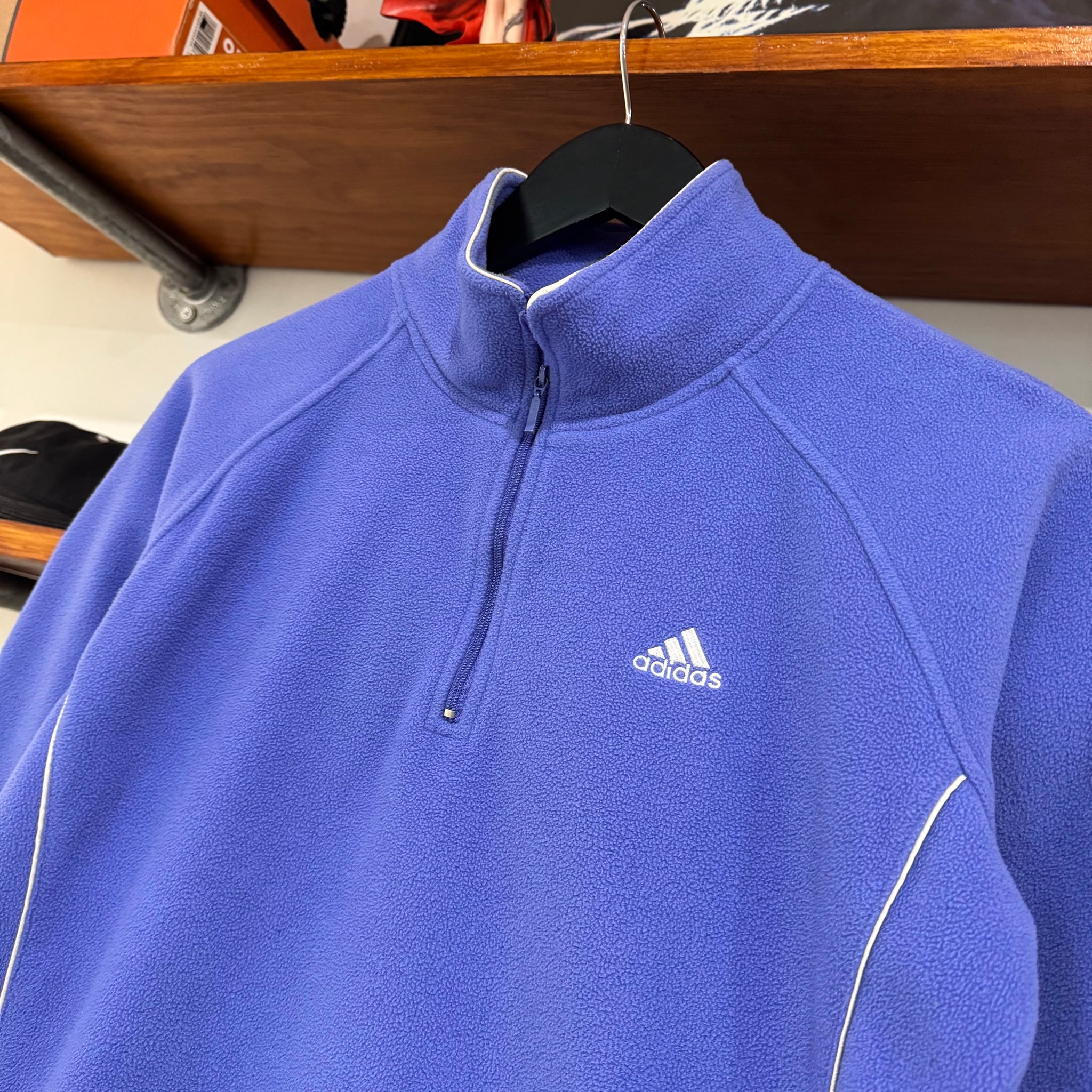 2000'S WMNS ADIDAS EMBROIDERED FLEECE JACKET - S/M