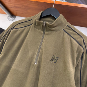 2000'S NEW BALANCE PIN-STRIPE 1/4 ZIP FLEECE - M