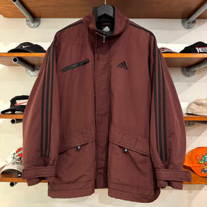 1990'S ADIDAS 3-STRIPE FLEECE LINED JACKET - L