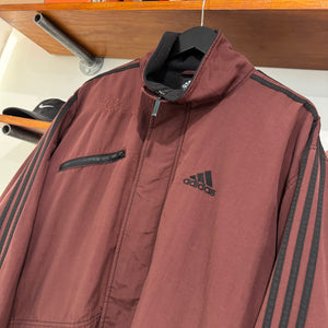 1990'S ADIDAS 3-STRIPE FLEECE LINED JACKET - L