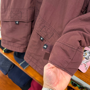 1990'S ADIDAS 3-STRIPE FLEECE LINED JACKET - L