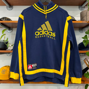 2000'S ADIDAS BASKETBALL EMBROIDERED HOODIE - M