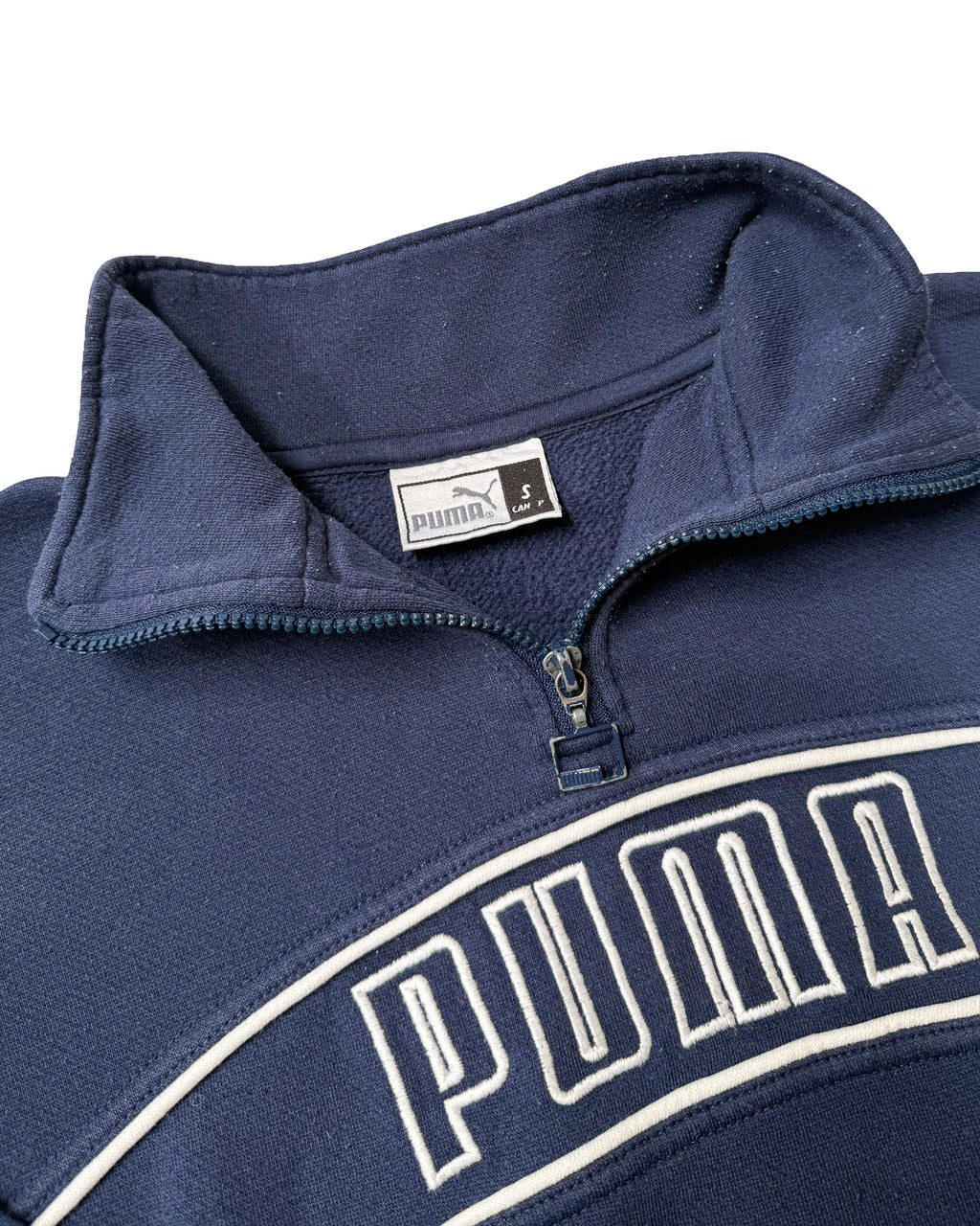 2000'S PUMA EMBROIDERED 1/4 ZIP SWEATSHIRT - S/M