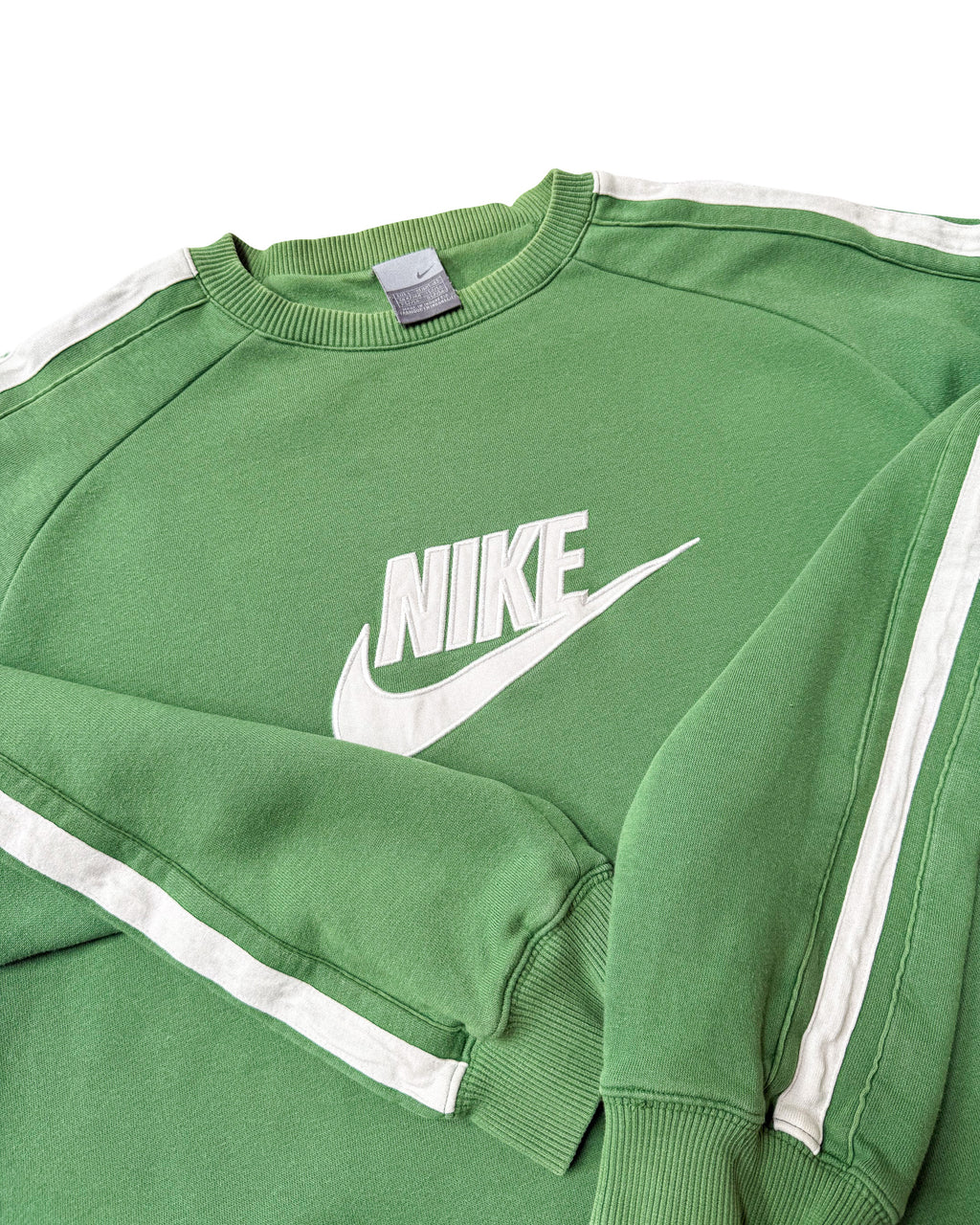 2000'S NIKE LOGO STRIPED SWEATSHIRT - L
