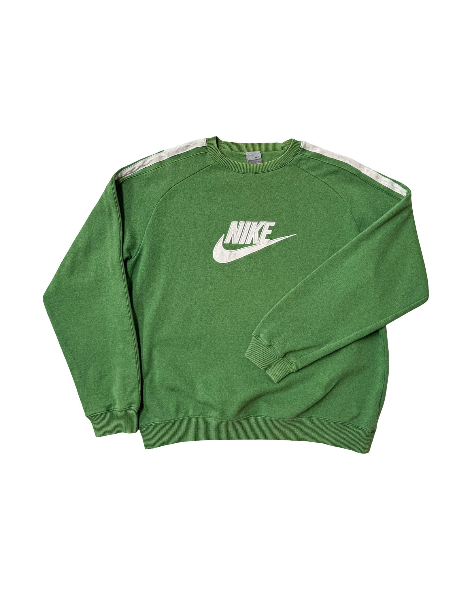 2000'S NIKE LOGO STRIPED SWEATSHIRT - L