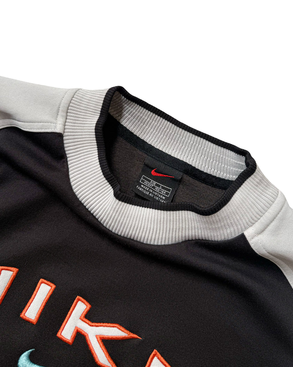 1990'S NIKE SPELLOUT PANELS SWEATSHIRT - S
