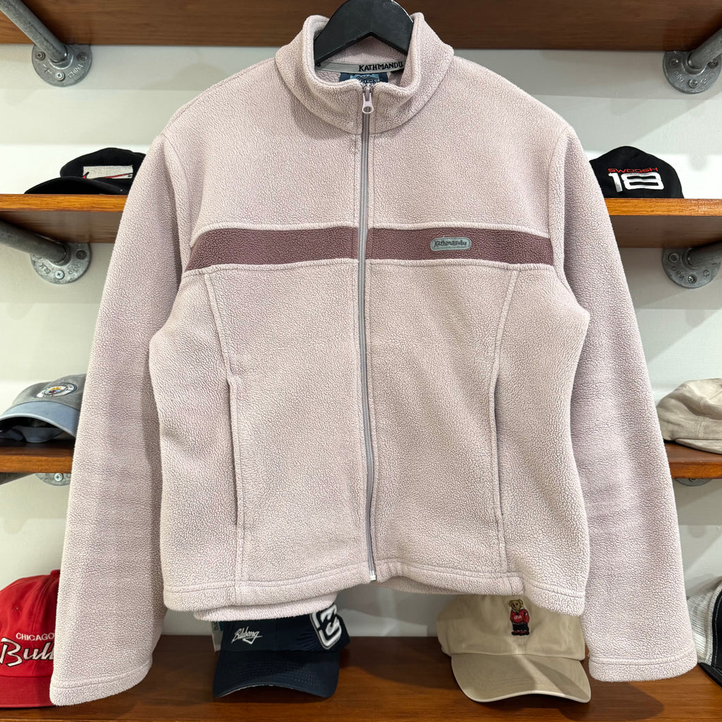 2000'S WMNS KATHMANDU STRIPED FLEECE JACKET - M
