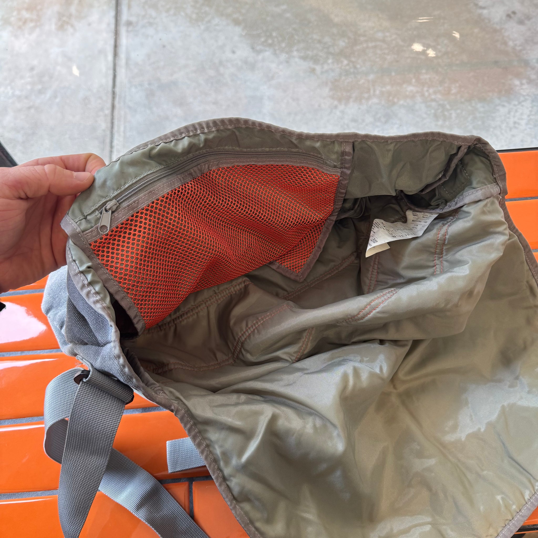 1990'S NIKE SWOOSH SADDLE BAG - XL